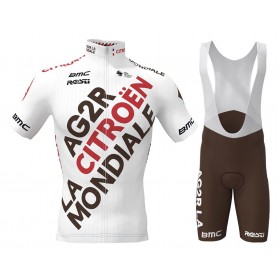 Conjunto Maillot + Culotte Corto con tirantes 2021 AG2R Citroen Team N001